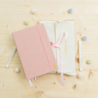 Petal Pre-Made Bullet-Journal | Undated Hand-Drawn Planner "Petal" Pink