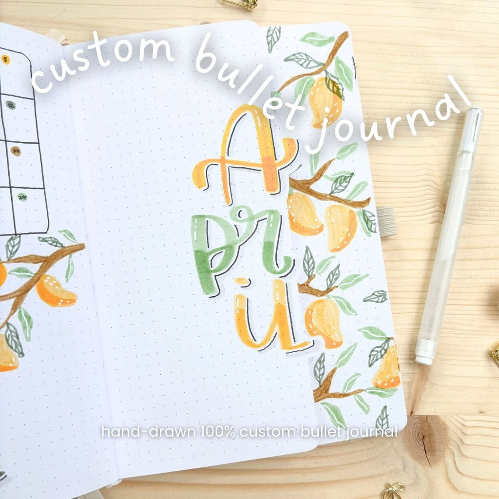 CUSTOM Hand-Drawn Bullet Journal - Only ONE Available At A Time