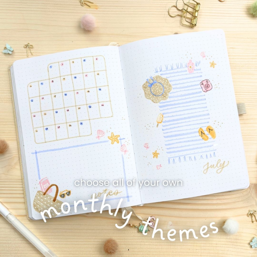 CUSTOM Hand-Drawn Bullet Journal - Only ONE Available At A Time